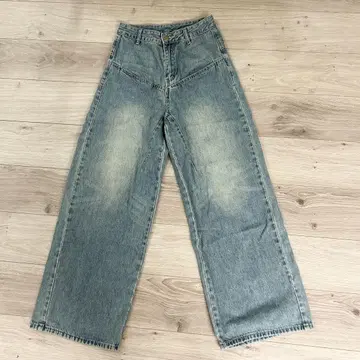 ARULLE 변형 포켓 와이드 데님 사이즈 0 하이웨스트
