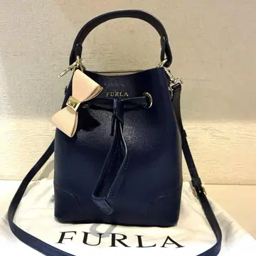 [ 새상품급 ] FURLA 스테이시 미니 복조리 숄더백 2way 참 포함