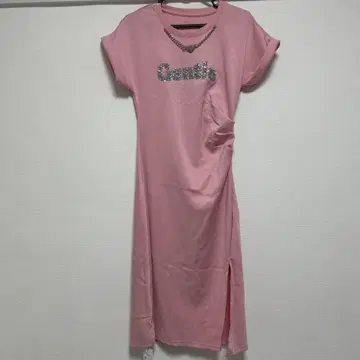핑크 원피스 라메 키라키라