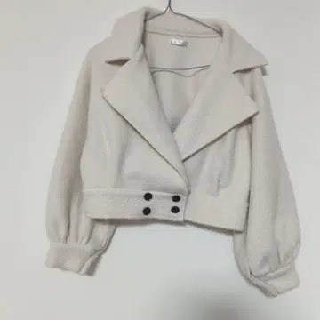 FUN 아이보리 크롭 자켓