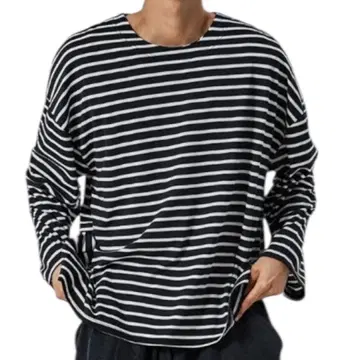 [ COSYHARU ] Shallow Stripe Over Tee