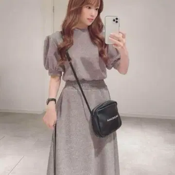 papipupepa 시게모리 사토미 착용 그레이 원피스