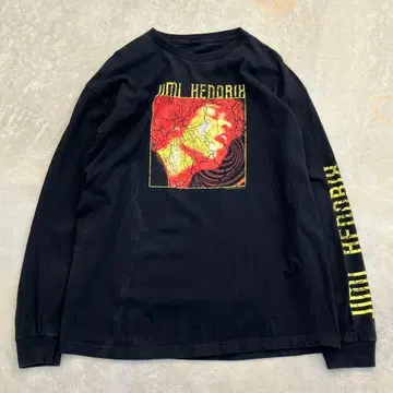 00s Jimi Hendrix 페이드 롱티 밴드 티셔츠 tee