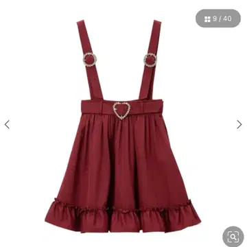 유메텐보 스톤 버클 서스펜더 프릴 스커트