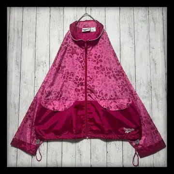 리복 올 패턴 블루종 나일론 자켓 80s 90s XL 빅 루즈