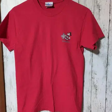 디즈니랜드 U.S.A. 미키마우스 티셔츠 빨간색 S 사이즈