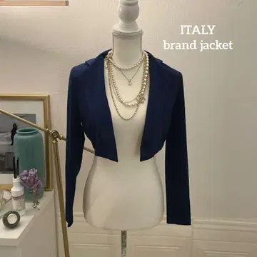 [ 2만엔 ] ITALY brand 네이비 블루 숏 자켓 가디건