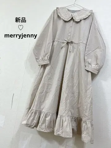 새상품 미사용 merry jenny 세일러 카라 롱 원피스