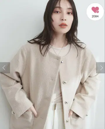 [내추럴 꾸뛰르] 2024 완판템! 하트 단추 포근한 소재 코트 자켓