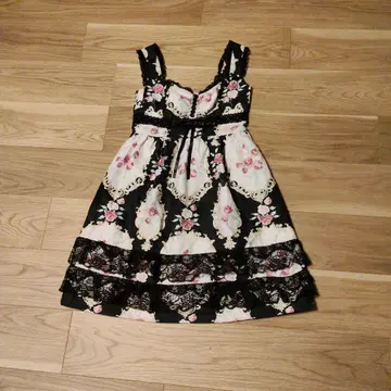 지저스 디아망테 시실리아 원피스 오너먼트 패턴 블랙