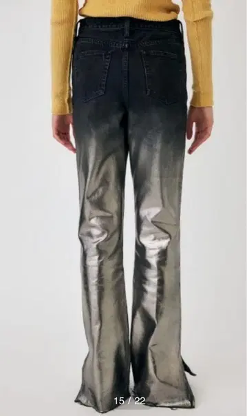 FOIL PRINT SLIM FLARE MOUSSY 데님