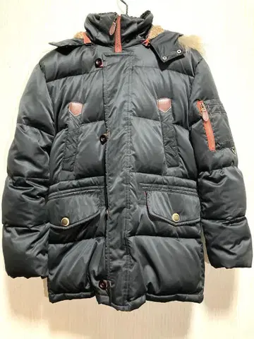 Jeep Look 다운 자켓 XXL 퍼 포함 블랙