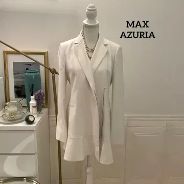 [ 6만 엔 ] MAX AZURIA 고급 화이트 프릴 디자인 자켓