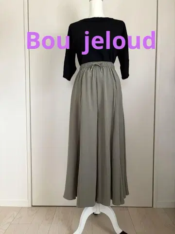 BouJeloud 플레어 팬츠 와이드 팬츠 체형 커버