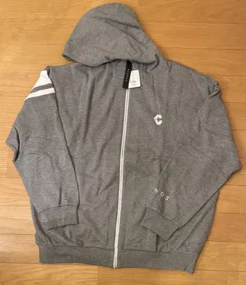 CRONOS 풀 지퍼 후드티 XXL 그레이