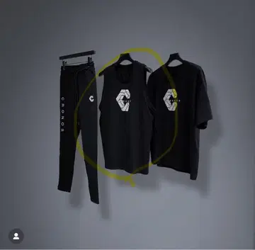 CRONOS 블랙 탱크탑 44(XXL)