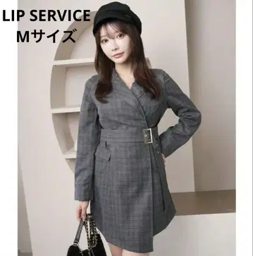 새상품급 LIP SERVICE 슬리브 사이드 시어 자켓 원피스