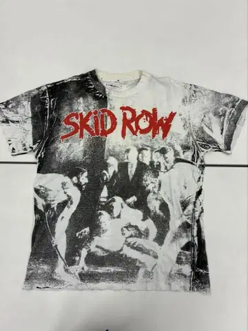 스키드 로우 SKID ROW 90년대 빈티지 전면 프린트 티셔츠