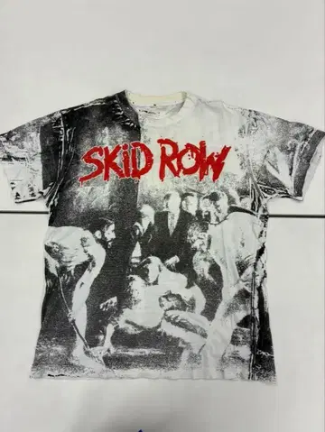 스키드 로우 SKID ROW 90년대 빈티지 전면 프린트 티셔츠