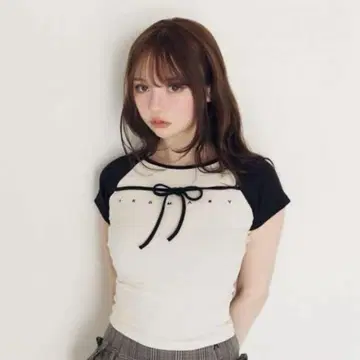 andmary Alma ribbon tops ivory
