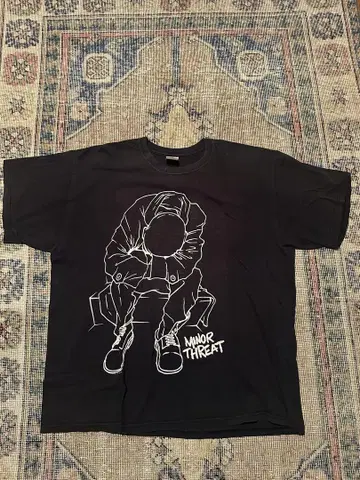 MINOR THREAT 그래픽T셔츠 XL 블랙 마이너스렛