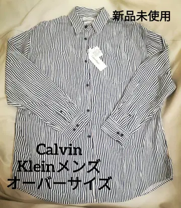Calvin Klein 스트라이프 셔츠 오버 사이즈
