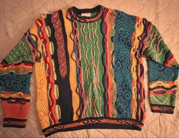 COOGI 90s 린넨코튼 입체 3D 니트 구제 의류 L 사이즈