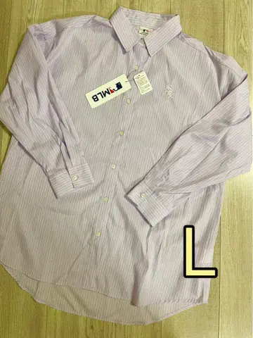 MLB 화이트삭스 스트라이프 셔츠 셔츠 자수 긴팔 라벤더 L