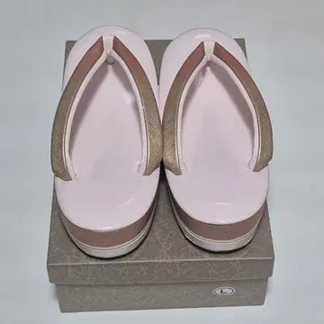 핑크 합성수지 일본 나막신 L 사이즈 스트랩 포함
