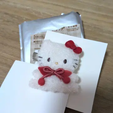 [ 미사용 ] 산리오  헤어 클립 키티 헬로키티