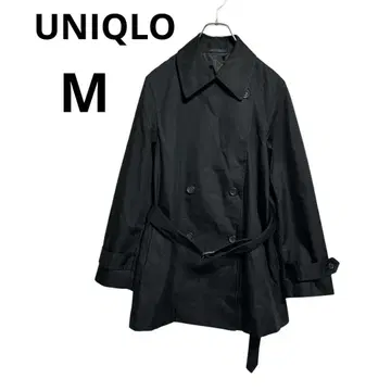 UNIQLO 유니클로 트렌치코트 M 사이즈 블랙 벨트 포함 봄/가을