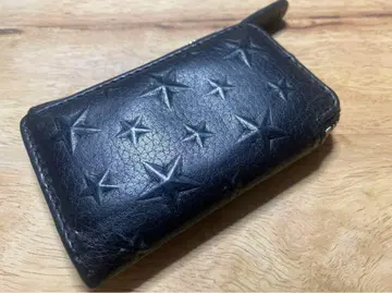 JIMMY CHOO 블랙 가죽 코인 케이스