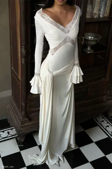Meshki Electra Slinky Lace Maxi Dress