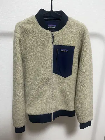 patagonia 플리스 자켓 S 사이즈 베이지 네이비