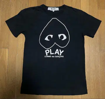 PLAY 하트 디자인 T셔츠 XL 블랙