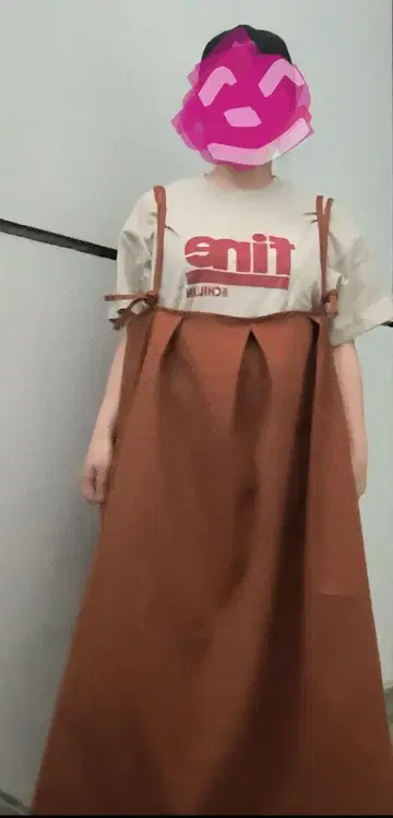 핸드메이드 데님 원단 빅 실루엣 원피스