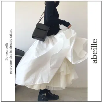 abeille 2세트 볼륨 스커트와 롱 원피스