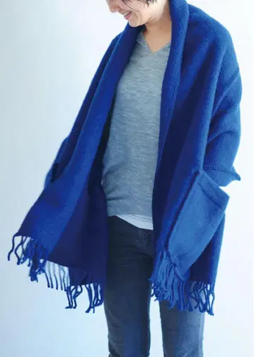 라푸안칸크리 포켓 숄 블루베리
