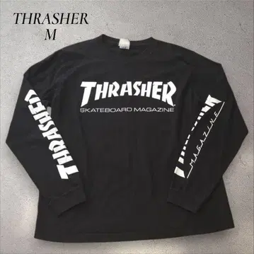 THRASHER 긴팔 T셔츠 M 블랙 롱티