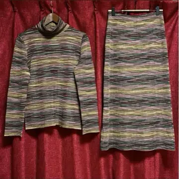 컨디션 최상 MISSONI 멀티 컬러 스트라이프 셋업 size M