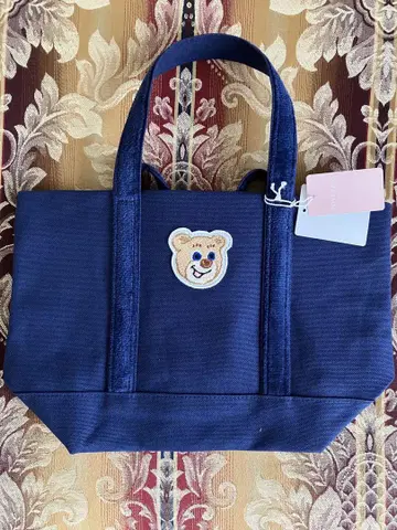 러브러리 바이 페이 올드 테디 와펜 토트 네이비 S