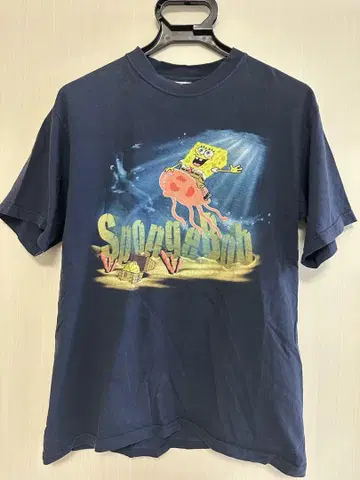 레어 빈티지 스펀지밥 티셔츠 ALL SPORT 택 M 사이즈