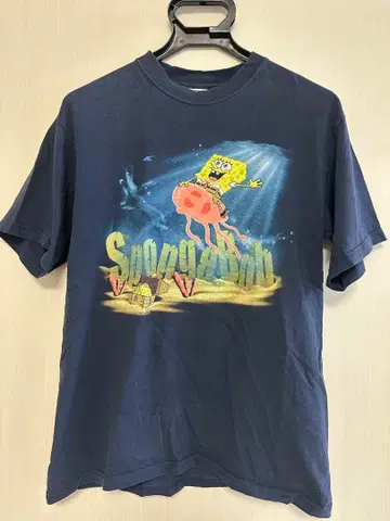 레어 빈티지 스펀지밥 티셔츠 ALL SPORT 택 M 사이즈