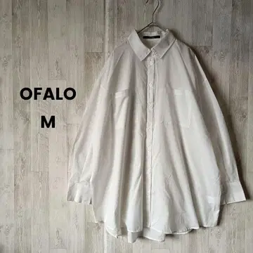 OFALO 오파로 화이트 셔츠 빅 루즈 빅 실루엣 M 무지 j1832