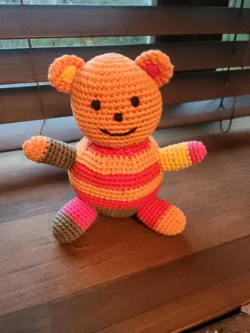 marimekko 크로셰 뜨개질 곰 모양 봉제 인형