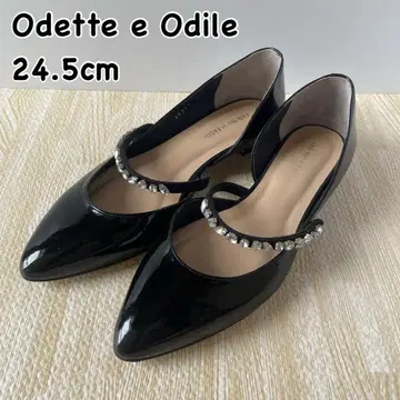 Odette e Odile 블랙 플랫슈즈 24.5cm
