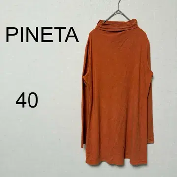 피네타 PINETA 긴팔 T셔츠 [ 40 ] 터틀넥 컬러 레이온 혼방