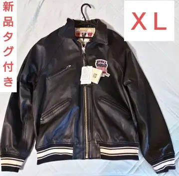 택 포함 새상품 AVIREX 버시티 시그니처 가죽 자켓 블랙 XL