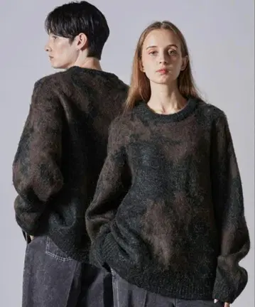 clel 모헤어 블렌드 샤기 디자인 니트