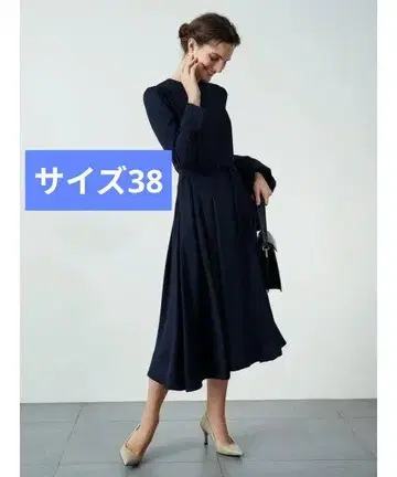 1회 착용 CELFORD 백 새틴 턱 원피스 시치고산